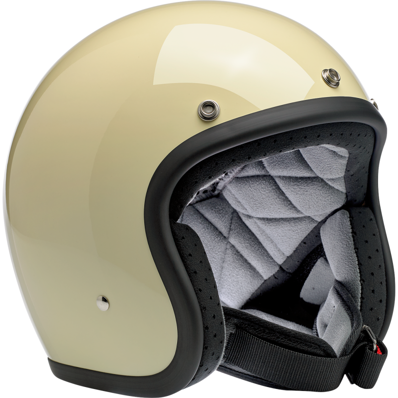 BILTWELL HELMET BONANZA Vintage White 3/4 Right - Driven Powersports
