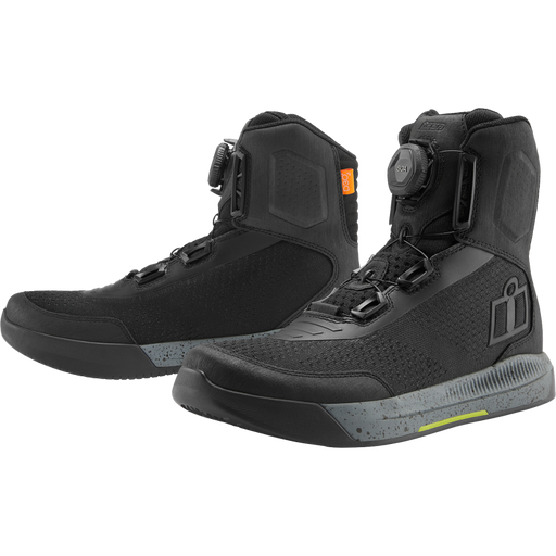ICON BOOT OVLRD VENT CD BK10.5 Front