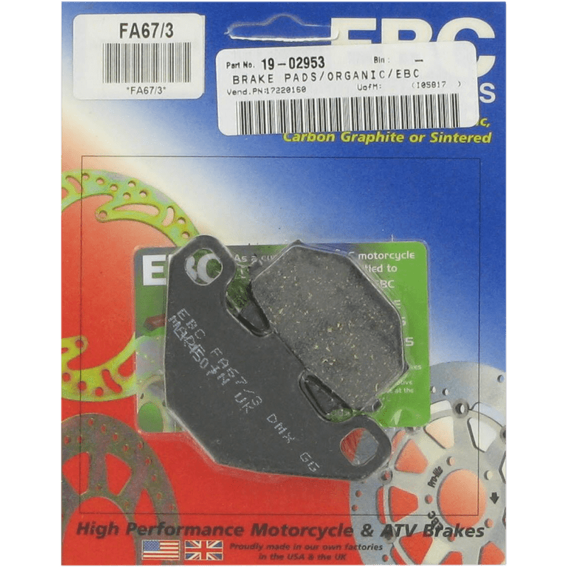 EBC BRAKE PADS FA SERIES FA67/3 - DRIVEN Canada's Powersports 0100673FA67/3