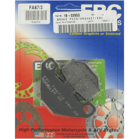 EBC BRAKE PADS FA SERIES FA67/3 - DRIVEN Canada's Powersports 0100673FA67/3