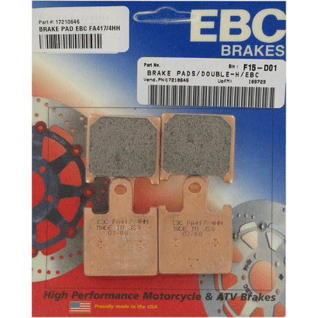 EBC BRAKE PADS HH SERIES FA417/4HH - DRIVEN Canada's Powersports 0104174HHFA417/4HH