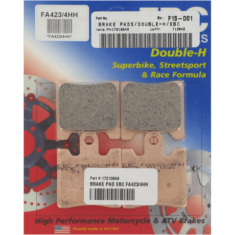 EBC BRAKE PADS HH SERIES FA423/4HH - DRIVEN Canada's Powersports 0104234HHFA423/4HH