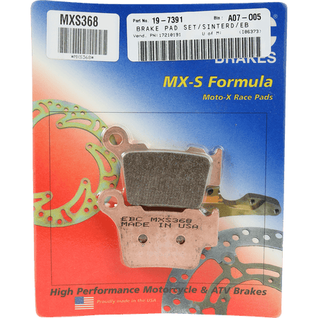 EBC BRAKE PADS MXS SERIES MXS368 - DRIVEN Canada's Powersports 010368MXSMXS368
