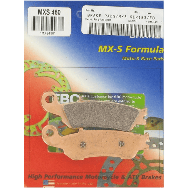 EBC BRAKE PADS MXS SERIES MXS450 - DRIVEN Canada's Powersports 010450MXSMXS450