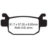 EBC BRAKE PADS SFAHH SERIES SFA415HH - DRIVEN Canada's Powersports 840655057192SFA415HH