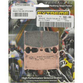 EBC EPFA SERIES ROAD RACE BRAKE PAD (EPFA185HH) - DRIVEN Canada's Powersports 840655057383EPFA185HH