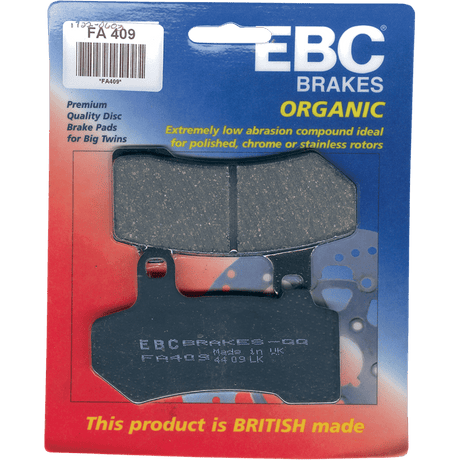EBC ORGANIC BRAKE PAD (FA409) - DRIVEN Canada's Powersports 847943014820FA409