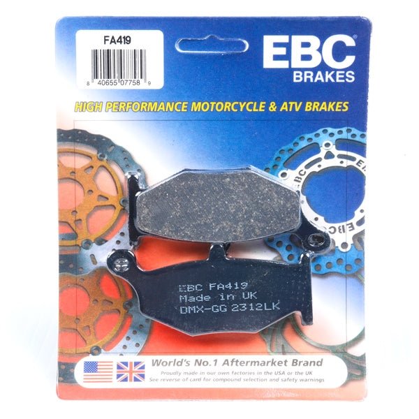 EBC ORGANIC BRAKE PAD (FA419) - DRIVEN Canada's Powersports 840655077589FA419