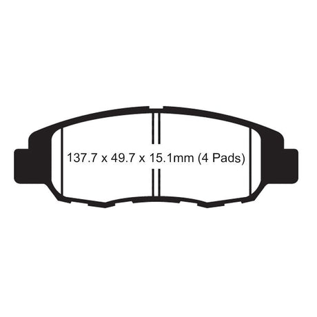 EBC STANDARD BRAKE PADS (FA669/4) - DRIVEN Canada's Powersports 889668097917FA669/4