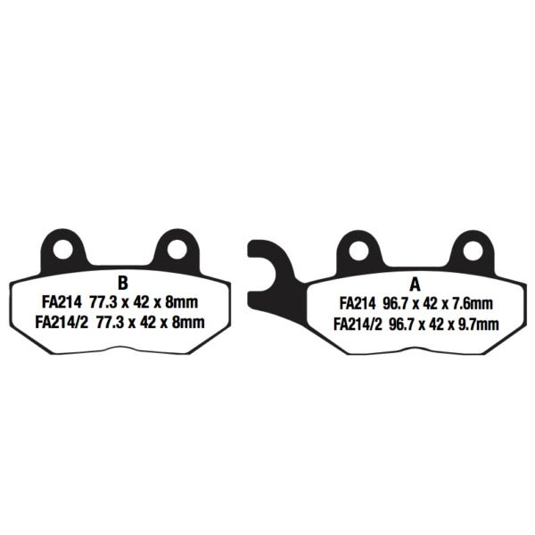 EBC V - PAD BRAKE PAD (FA214/2V) - DRIVEN Canada's Powersports 889668113327FA214/2V