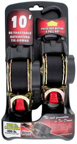 ERICKSON "(2)1""X10' 1200 LB RETRACTABLE RATCHET TIE DOWN" - DRIVEN Canada's Powersports 34415