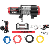 ERICKSON 2500 LB DC WINCH 3/16" X 50' STEEL ROPE (06422) - DRIVEN Canada's Powersports 06438306422606422