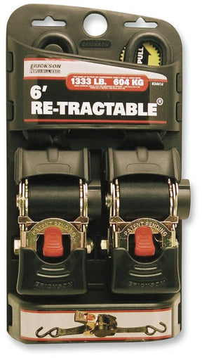 ERICKSON 2"X6' 4000LB RETRACTABLE TIE - DOWN 2PK (34414 - ER) - DRIVEN Canada's Powersports 06438334414434414 - ER