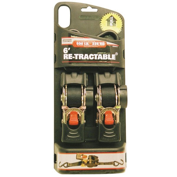 ERICKSON PROFESSIONAL SERIES RE-TRACTABLE RATCHET TIE DOWN - Driven Powersports Inc.06438334413734413