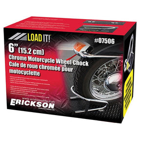 ERICKSON REMOVABLE CHROME MOTORCYCLE WHEEL CHOCK 6" (07506) - DRIVEN Canada's Powersports 07506