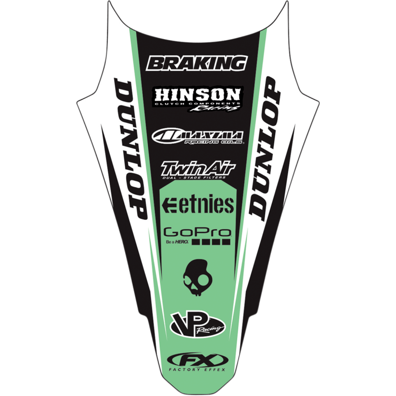FACTORY EFFEX 13 - 16 KX250F/12 - 15 KX450F REAR FENDER GRAPHIC KIT (16) (19 - 32130) - DRIVEN Canada's Powersports 19 - 32130