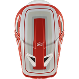 100% STATUS HELMET Topenga Red/White Top - Driven Powersports