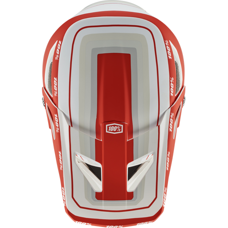 100% STATUS HELMET Topenga Red/White Top - Driven Powersports