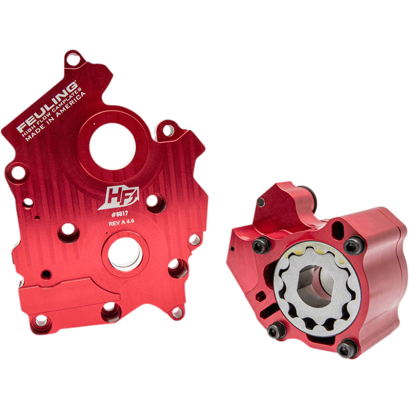 FEULING OIL PUMP CORP. 17 - 19 MIL8 OILPUMP/CAM PLATE ONLY RACE F/OIL COOLED (7197) - DRIVEN Canada's Powersports 7197