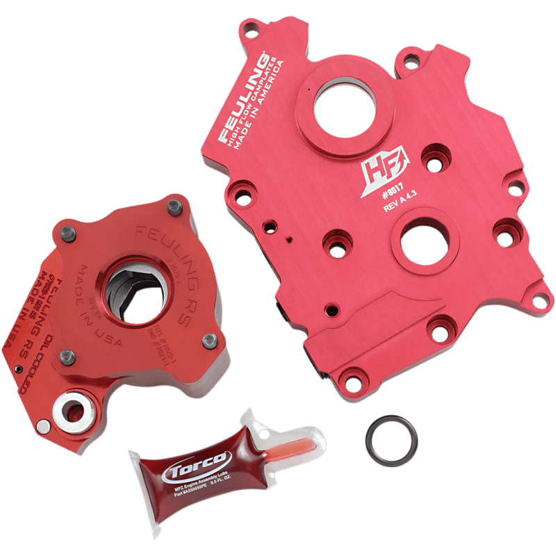FEULING OIL PUMP CORP. 17 - 19 MIL8 OILPUMP/CAM PLATE ONLY RACE F/OIL COOLED (7197) - DRIVEN Canada's Powersports 7197