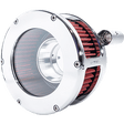 FEULING OIL PUMP CORP. AIR CLEANER BA COVER CHROME/RED 93 - 99 EVO BT - DRIVEN Canada's Powersports 5468