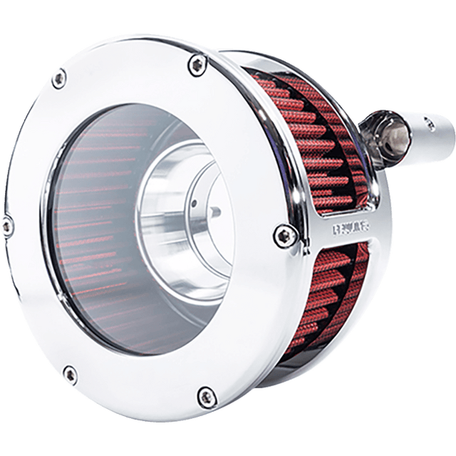 FEULING OIL PUMP CORP. AIR CLEANER BA COVER CHROME/RED 93 - 99 EVO BT - DRIVEN Canada's Powersports 5468