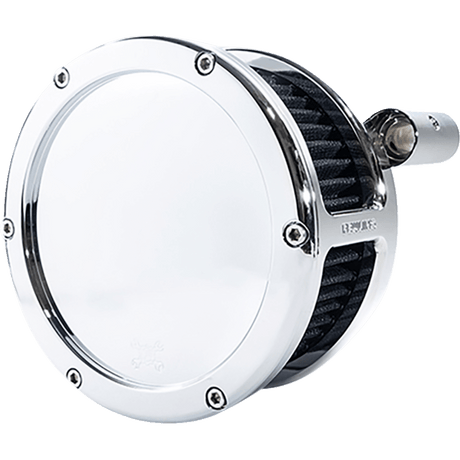 FEULING OIL PUMP CORP. AIR CLEANER BA SOLID COVER CHROME/BLACK 93 - 99 EVO BT (5567) - DRIVEN Canada's Powersports 5567