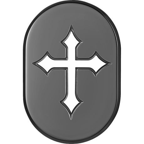 FIGURATI DESIGNS BACK FENDER COVER WITH MALTESE CROSS - LEFT - DRIVEN Canada's Powersports FD41 - AC - BLK - LT