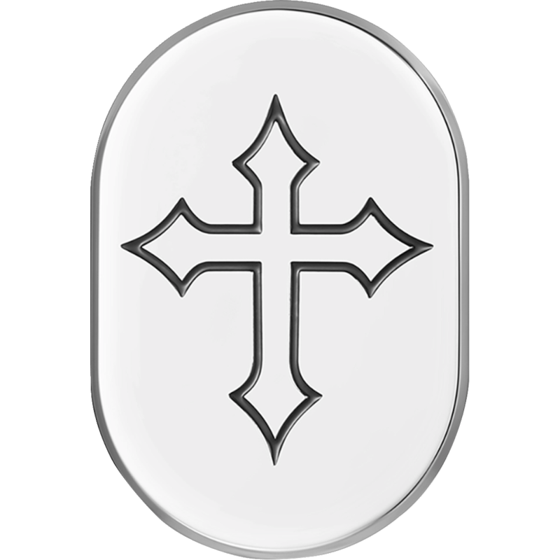 FIGURATI DESIGNS BACK FENDER COVER WITH MALTESE CROSS - LEFT - DRIVEN Canada's Powersports FD41 - AC - SS - LT