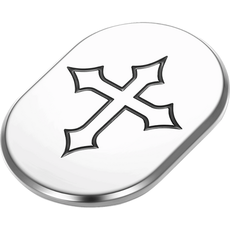 FIGURATI DESIGNS BACK FENDER COVER WITH MALTESE CROSS - LEFT - DRIVEN Canada's Powersports FD41 - AC - SS - LT