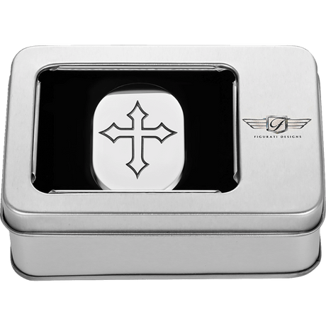 FIGURATI DESIGNS BACK FENDER COVER WITH MALTESE CROSS - LEFT - DRIVEN Canada's Powersports FD41 - AC - SS - LT