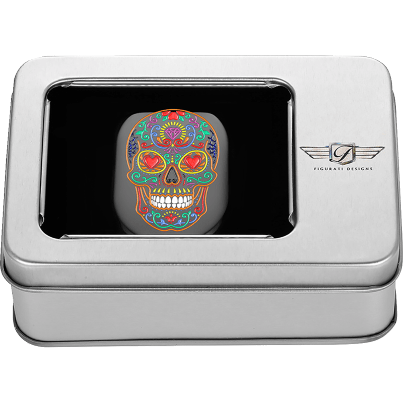 FIGURATI DESIGNS BACK FENDER COVER WITH SUGAR SKULL - LEFT - DRIVEN Canada's Powersports FD30 - AC - BLK - LT