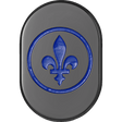FIGURATI DESIGNS BLUE FLEUR - DE - LIS ANTENNA COVER LEFT - DRIVEN Canada's Powersports FD05 - AC - BLK - LT