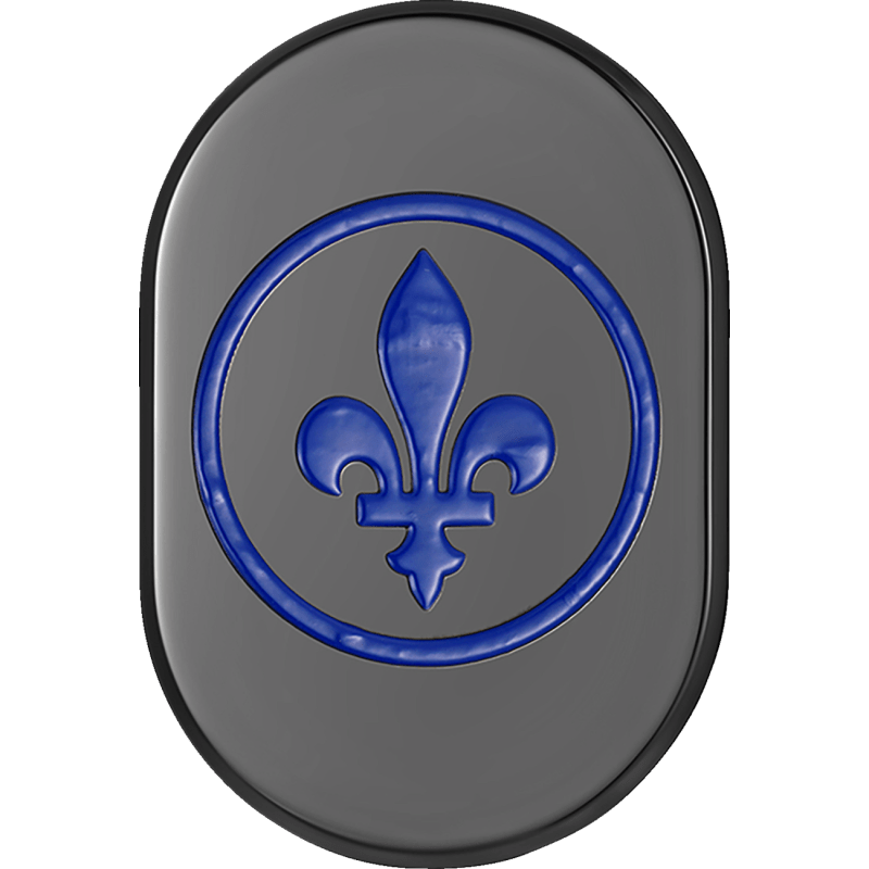 FIGURATI DESIGNS BLUE FLEUR - DE - LIS ANTENNA COVER LEFT - DRIVEN Canada's Powersports FD05 - AC - BLK - LT