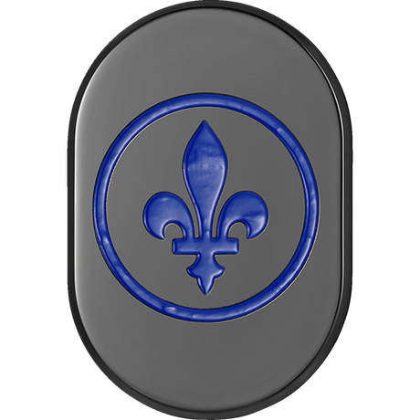 FIGURATI DESIGNS BLUE FLEUR - DE - LIS ANTENNA COVER LEFT - DRIVEN Canada's Powersports FD05 - AC - BLK - LT