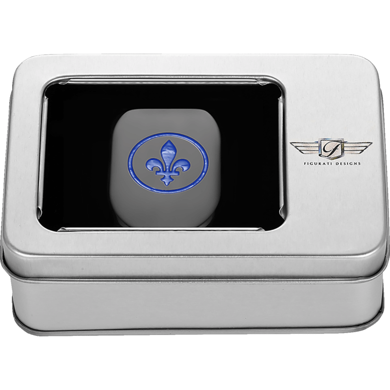 FIGURATI DESIGNS BLUE FLEUR - DE - LIS ANTENNA COVER LEFT - DRIVEN Canada's Powersports FD05 - AC - BLK - LT