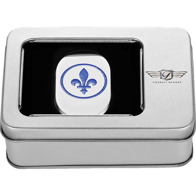 FIGURATI DESIGNS BLUE FLEUR - DE - LIS ANTENNA COVER LEFT - DRIVEN Canada's Powersports FD05 - AC - SS - LT