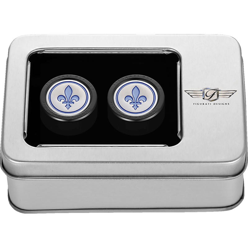 FIGURATI DESIGNS BLUE FLEUR - DE - LIS DOCKING COVERS 25X32MM - DRIVEN Canada's Powersports FD05 - 25.2/32 - BK