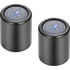 FIGURATI DESIGNS BLUE FLEUR - DE - LIS DOCKING COVERS 25X32MM - DRIVEN Canada's Powersports FD05 - 25.2/32 - BK
