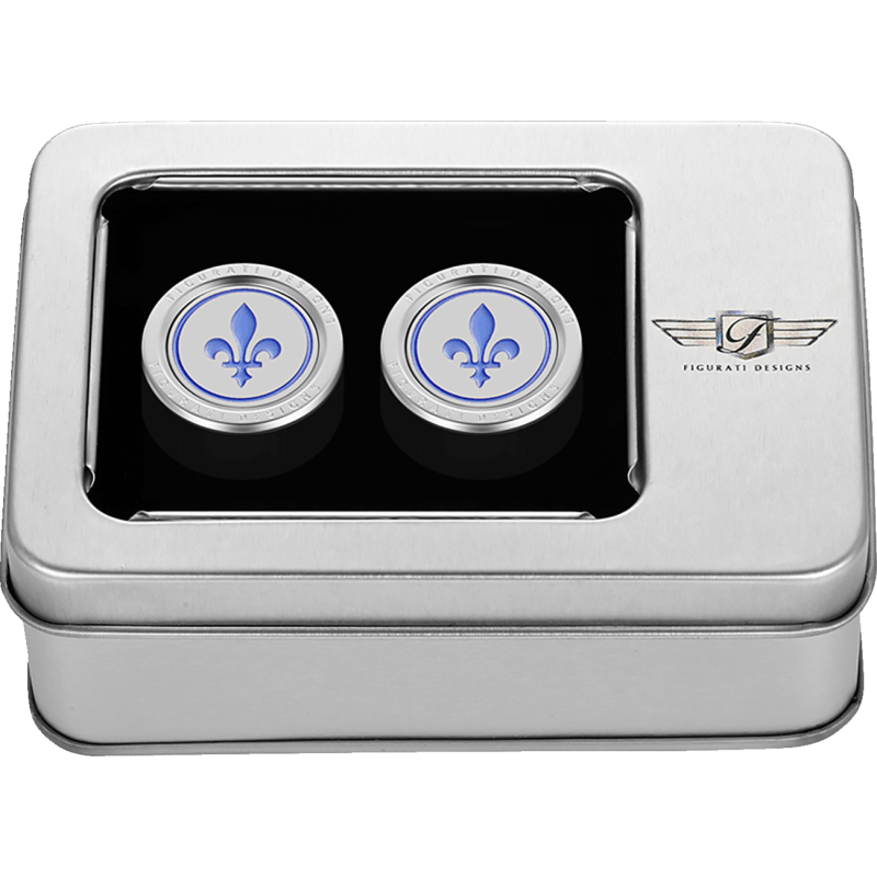 FIGURATI DESIGNS BLUE FLEUR - DE - LIS DOCKING COVERS 25X32MM - DRIVEN Canada's Powersports FD05 - 25.2/32 - SS