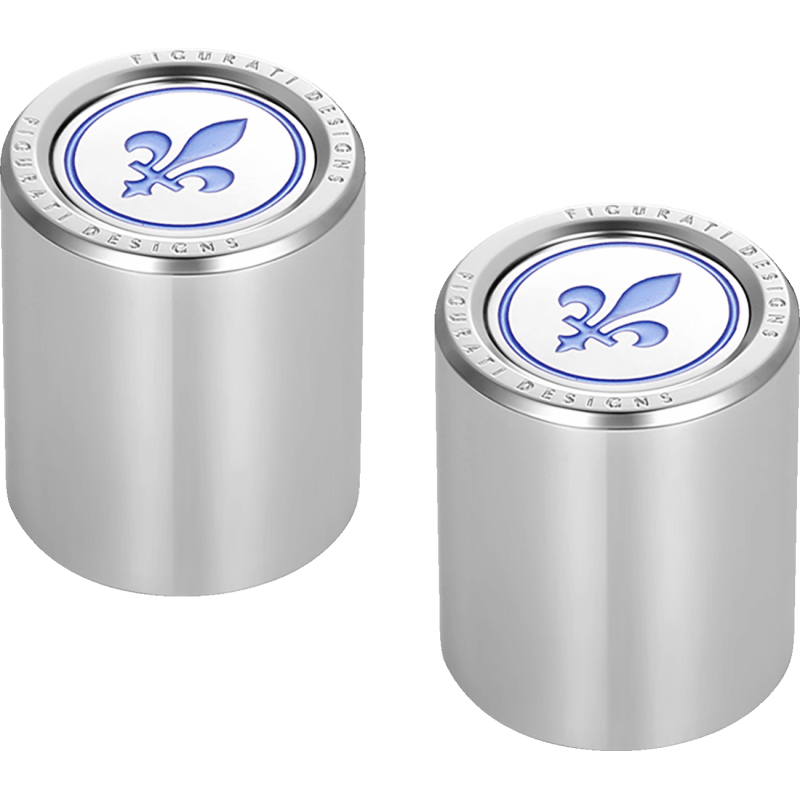 FIGURATI DESIGNS BLUE FLEUR - DE - LIS DOCKING COVERS 25X32MM - DRIVEN Canada's Powersports FD05 - 25.2/32 - SS