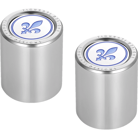 FIGURATI DESIGNS BLUE FLEUR - DE - LIS DOCKING COVERS 25X32MM - DRIVEN Canada's Powersports FD05 - 25.2/32 - SS
