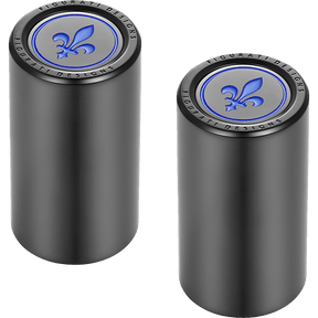 FIGURATI DESIGNS BLUE FLEUR - DE - LIS DOCKING COVERS 25X46MM - DRIVEN Canada's Powersports FD05 - 25.2/46.5 - BK