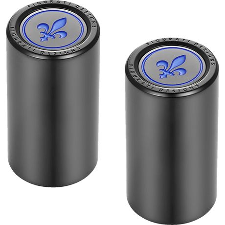 FIGURATI DESIGNS BLUE FLEUR - DE - LIS DOCKING COVERS 25X46MM - DRIVEN Canada's Powersports FD05 - 25.2/46.5 - BK