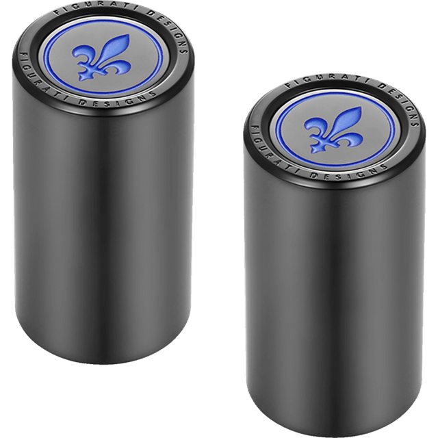 FIGURATI DESIGNS BLUE FLEUR - DE - LIS DOCKING COVERS 25X46MM - DRIVEN Canada's Powersports FD05 - 25.2/46.5 - BK