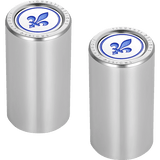 FIGURATI DESIGNS BLUE FLEUR - DE - LIS DOCKING COVERS 25X46MM - DRIVEN Canada's Powersports FD05 - 25.2/46.5 - SS