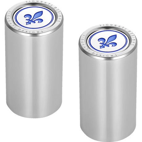 FIGURATI DESIGNS BLUE FLEUR - DE - LIS DOCKING COVERS 25X46MM - DRIVEN Canada's Powersports FD05 - 25.2/46.5 - SS