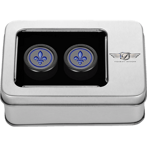 FIGURATI DESIGNS BLUE FLEUR - DE - LIS DOCKING COVERS 27X32MM - DRIVEN Canada's Powersports FD05 - 27.2/32 - BK