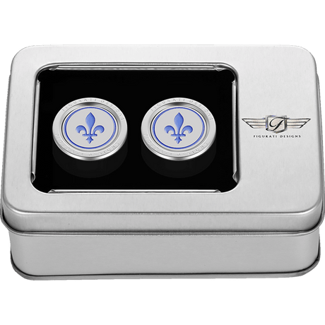 FIGURATI DESIGNS BLUE FLEUR - DE - LIS DOCKING COVERS 27X32MM - DRIVEN Canada's Powersports FD05 - 27.2/32 - SS