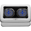 FIGURATI DESIGNS BLUE FLEUR - DE - LIS FRONT AXLE NUT COVER - DRIVEN Canada's Powersports FD05 - FAC - BK